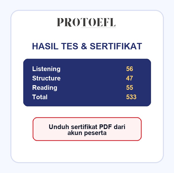 Ilustrasi peserta PROTOEFL